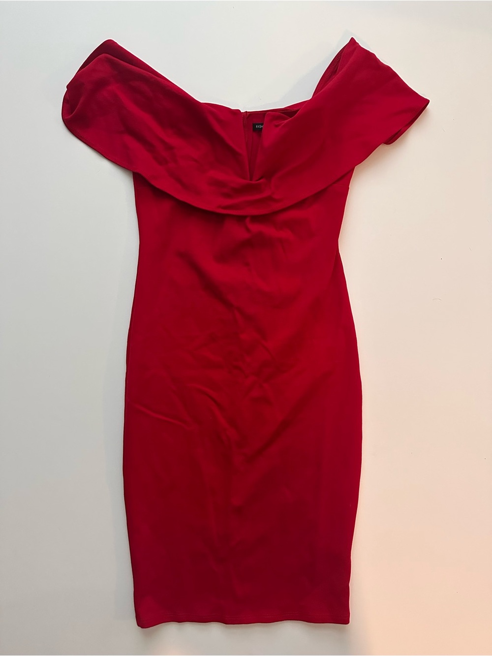 Fashion Nova One-Shoulder Red Bodycon Dress
